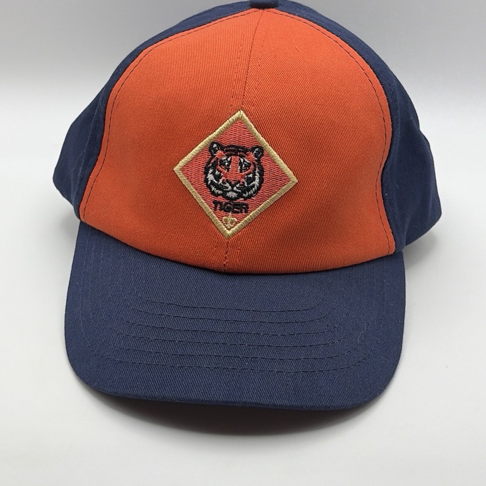 Boy Scouts of America Tiger Cub Scout Hat Navy Blue Orange Adjustable YOUTH  S/M